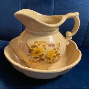 Vintage McCoy Pitcher and Basin 7628